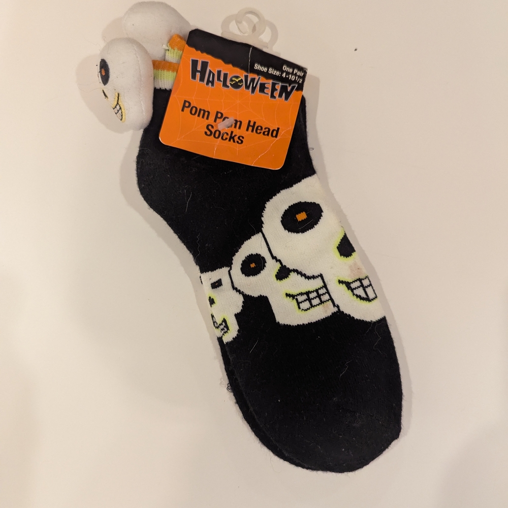 Halloween Pom Pom Head Socks